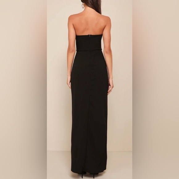 Lulus Dedicated to Glamour Black Strapless Maxi Dress - Picture 3 of 4